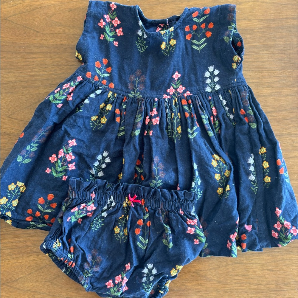 Pink Chicken baby girl dress